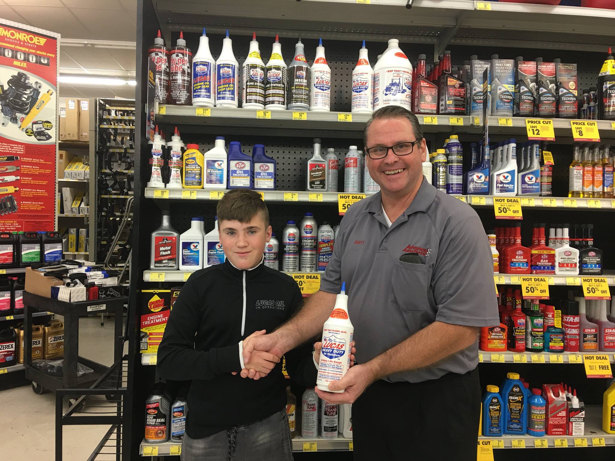 Albert Carter gives 100% for Lucas Oil – even on holiday!